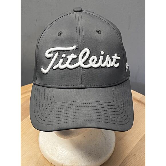 Titleist Tour Hat‎ Cap Foot Joy Pro V-1 Gray White Logo Strap Back FJ Golf - Picture 1 of 6